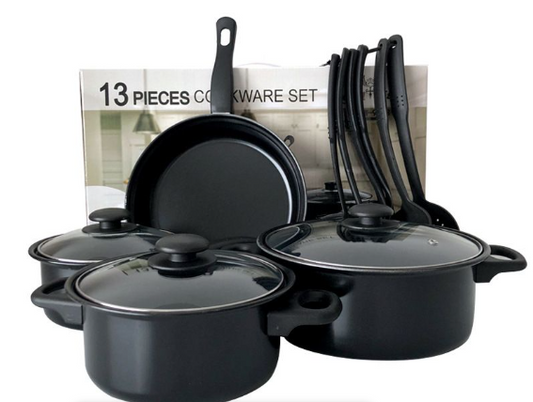 13 Piece Medium Sized Aluminium Cookware Set_0