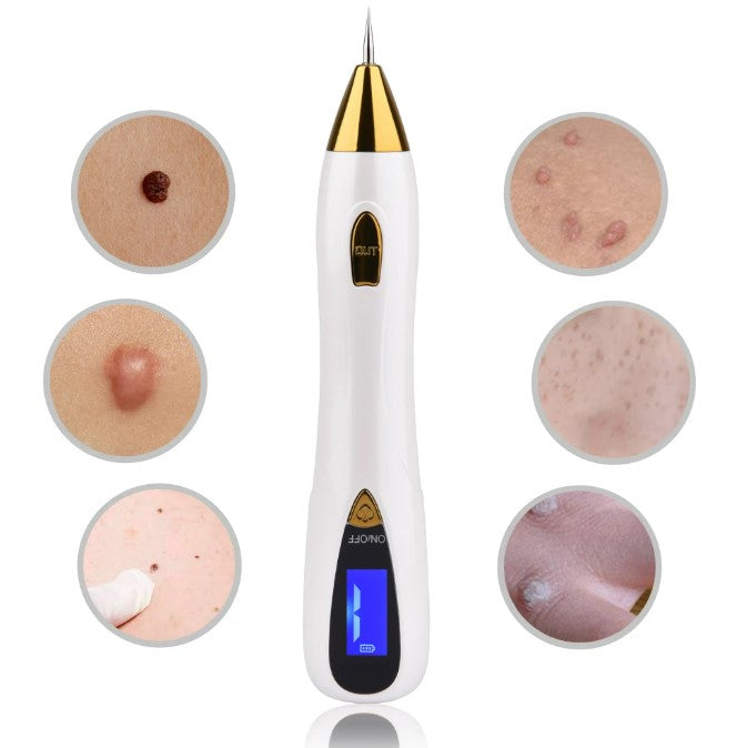 Skin Care Laser Mole, Tattoo Freckle, Wart Corns Dark Spot Removal Pen LCD - Pink