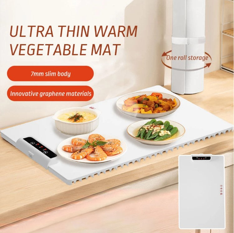 Electric Warming Tray Warm Plate Adjustable Temperature 60℃-100℃ 240W Keep Food Hot Constant Mat_1