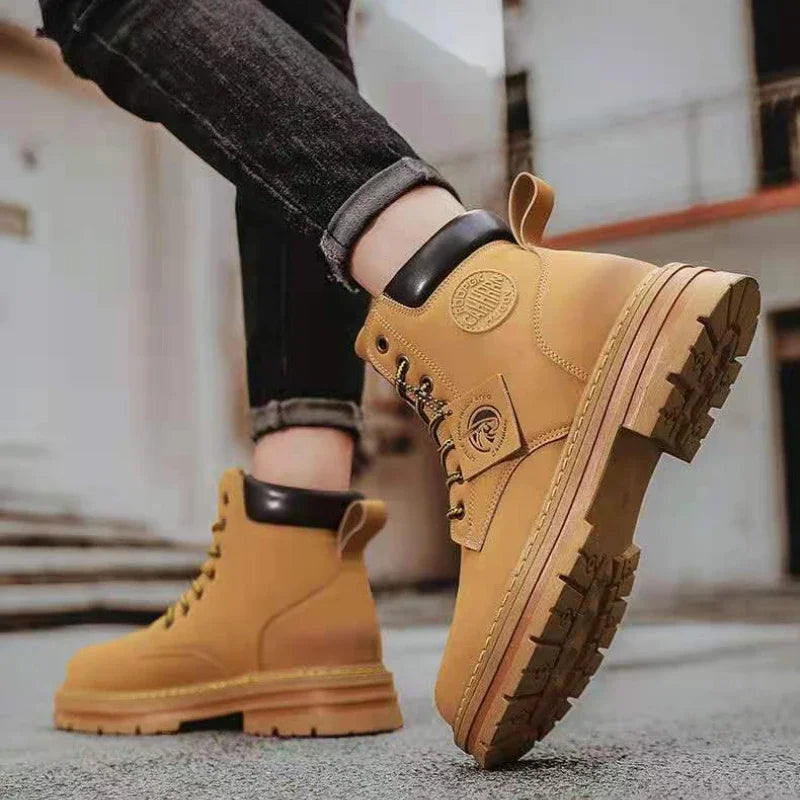 Winter Ankle Boots for Men Outdoor Classic Design botas Luxury Brands Men's Boots Winter New High Top Casual Shoes Walking Shoes