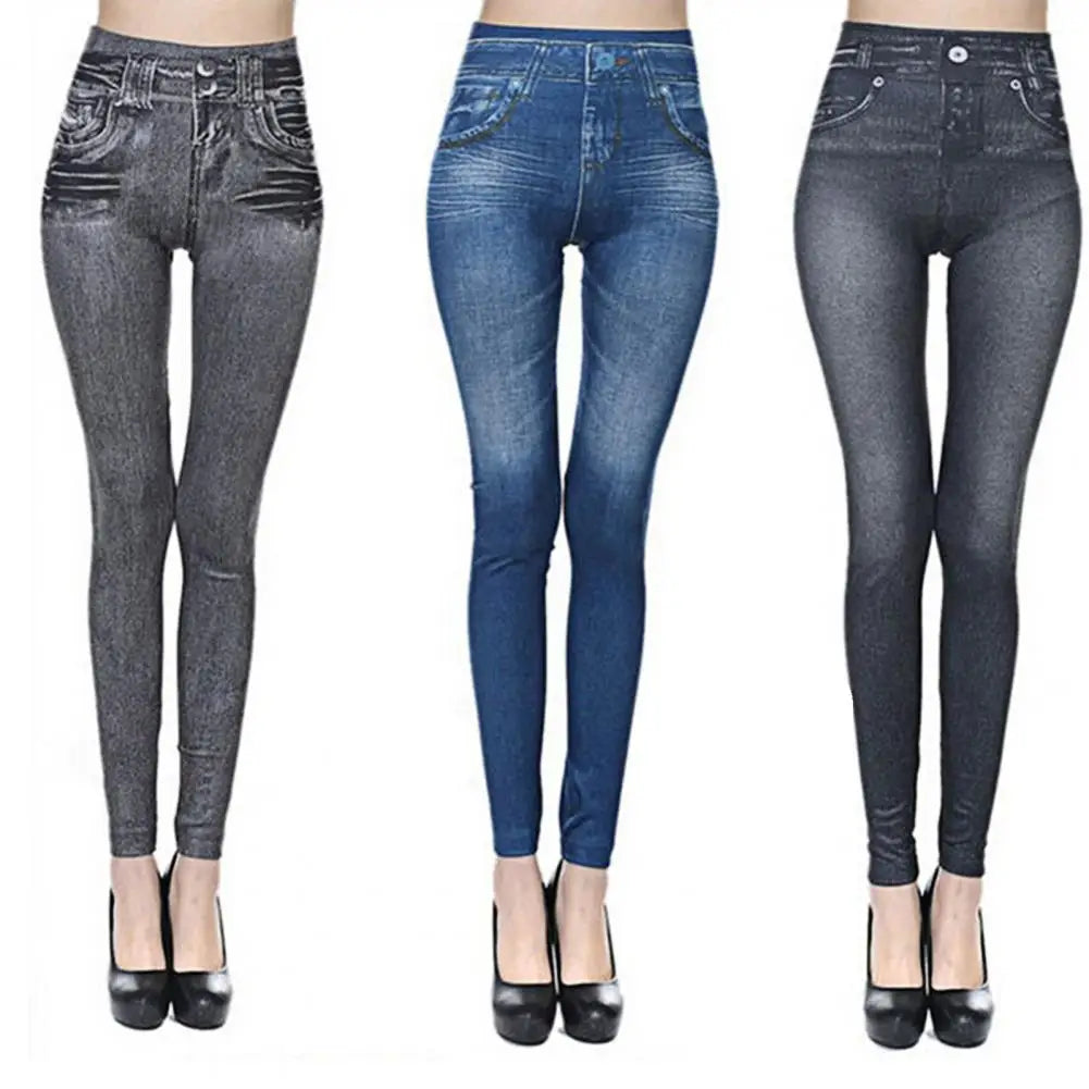 Women Jeans Stretch Skin-friendly Soft Multi Pockets High Waist Jeans   Pants  for Shopping