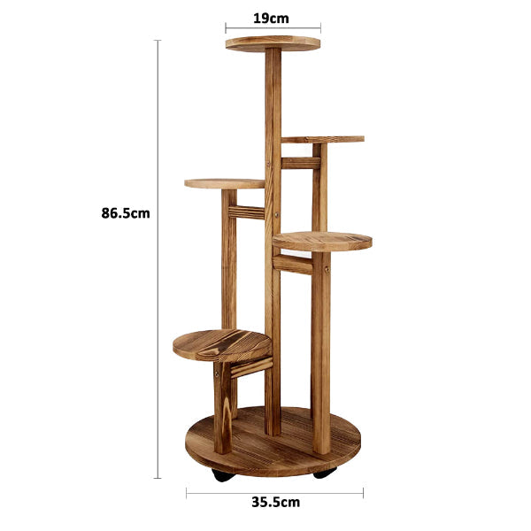 Plant Shelf Display Stand Multi Tier Elegant Rolling Plant Shelf Display Stand with Wheels